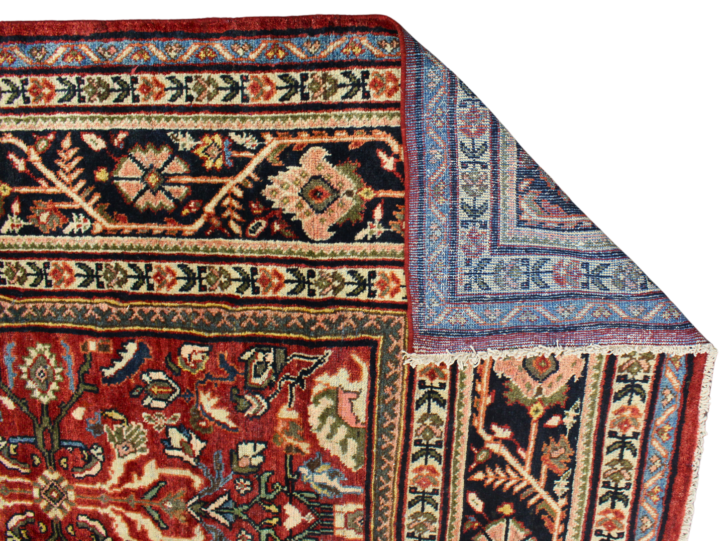 Floral Majesty - Antique Mahal Rug from Persia (10.6 × 13.10 ft) - 1720