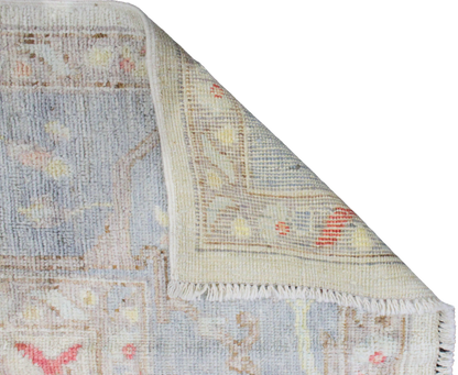 Soft Elegance - Hand-Knotted Oushak Rug from Afghanistan (7.8 × 9.9 ft) - 6