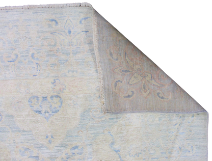 Frosted Elegance - Hand-Knotted Oushak Rug from Afghanistan (7.8 × 9.9 ft) - 33