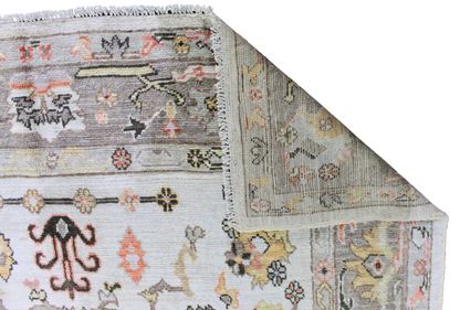 Botanical Rhythm - Hand-Knotted Oushak Rug from Afghanistan (5.10 × 8.8 ft) - 34