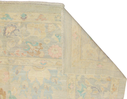 Pastel Bloom - Oushak Afghan Rug (10.10 × 13.8 ft) - 2776