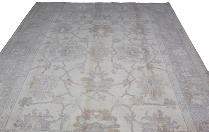 Quiet Nobility - Hand-Knotted Oushak Rug from Afghanistan (7.11 × 9.11 ft) - 15