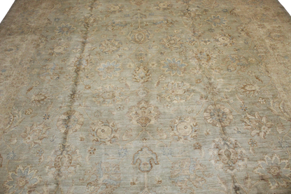 Subtle Grandeur - Fine Tabriz Rug in Mist and Sand (9.11 × 13.5 ft) - 2763