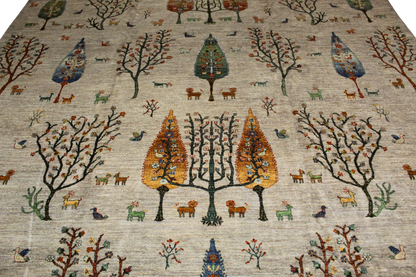Garden of Harmony - Tree of Life Afghan Rug (15′1″ × 12′) - 2822