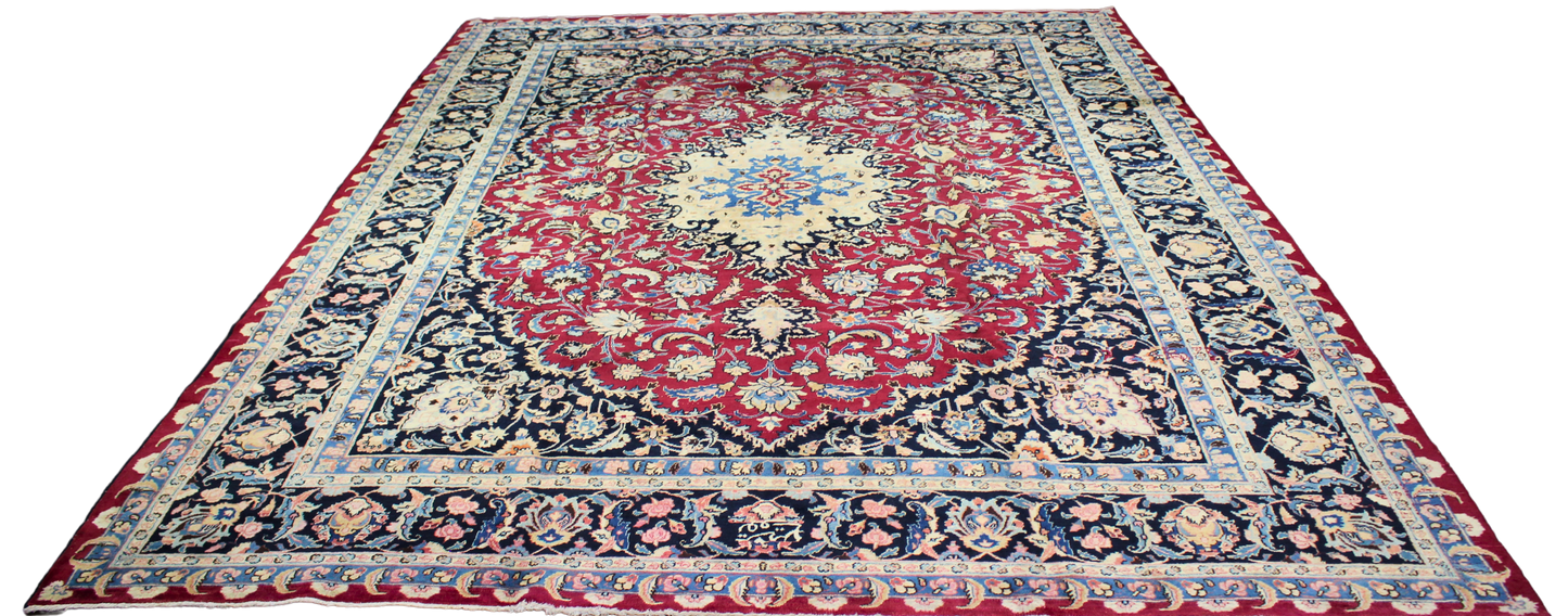 Royal Grandeur - Antique Mashad Rug from Persia (10.1 × 13.2 ft) - 14175