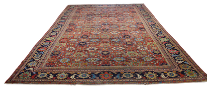 Field of Jewels - Antique Mahal Rug from Persia (10.9 × 16.4 ft) - 1742