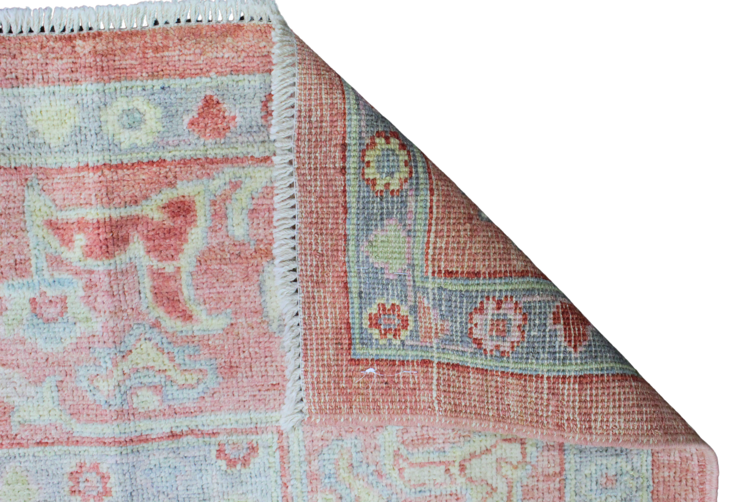 Warm Radiance - Hand-Knotted Oushak Rug from Afghanistan (7.10 × 9.8 ft) - 9