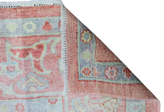 Warm Radiance - Hand-Knotted Oushak Rug from Afghanistan (7.10 × 9.8 ft) - 9