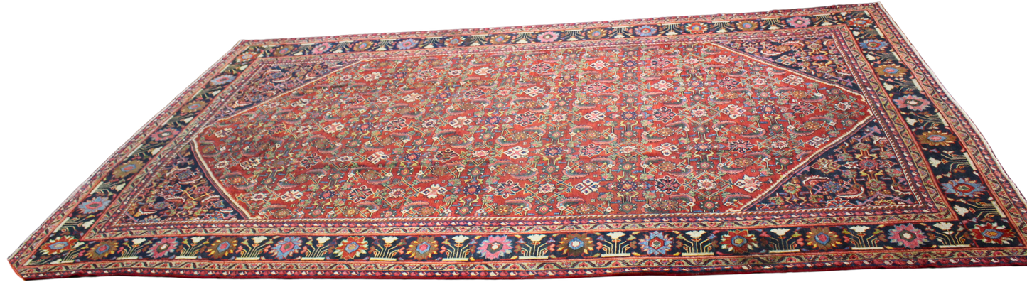 Majestic Length, Timeless Grace - Antique Mahal Rug from Persia (10.6 × 17.2 ft) - 1743