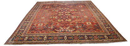 Garden of Symmetry - Antique Mahal Rug from Persia (10.9 × 13.7 ft) - 1761