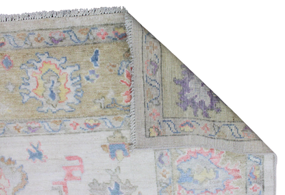 Golden Meadow - Hand-Knotted Oushak Rug from Afghanistan (6.2 × 8.7 ft) - 40