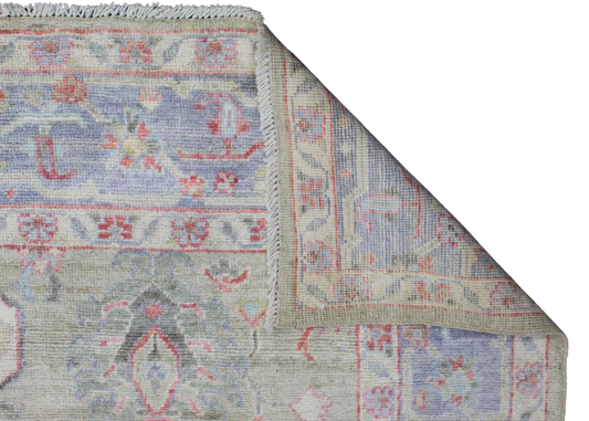 Faded Grandeur - Hand-Knotted Oushak Rug from Afghanistan (5.8 × 8.10 ft) - 13