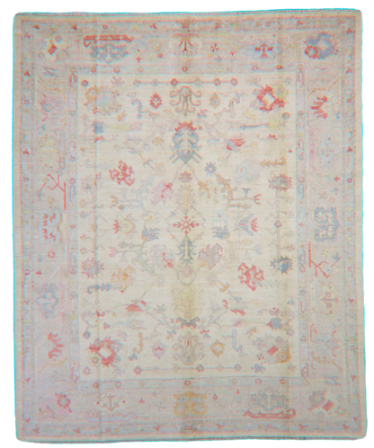 Subtle Heritage - Hand-Knotted Oushak Rug from Afghanistan (8 × 9.8 ft) - 14