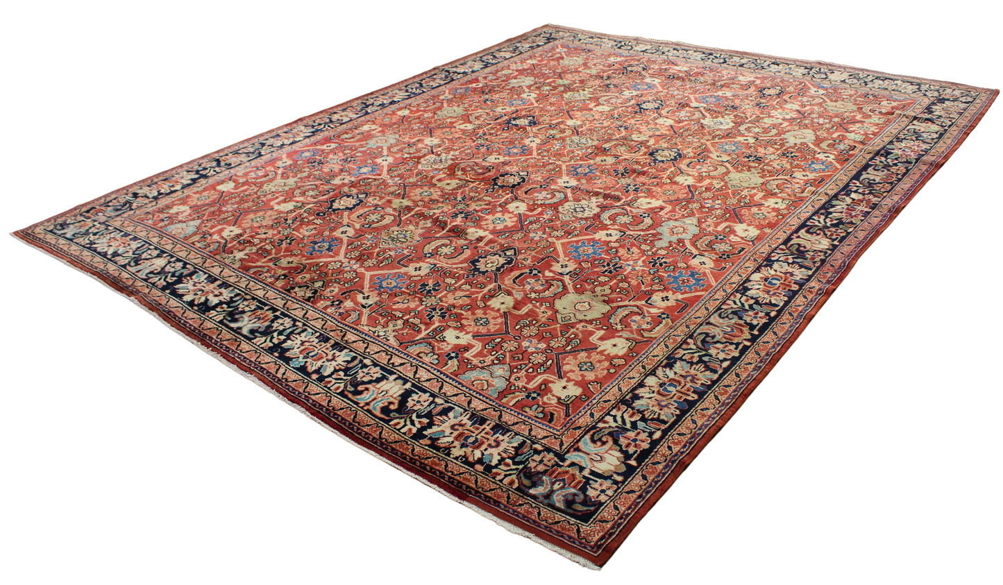 Timeless Elegance - Antique Mahal Rug from Persia (10.8 × 13.9 ft) - 1710