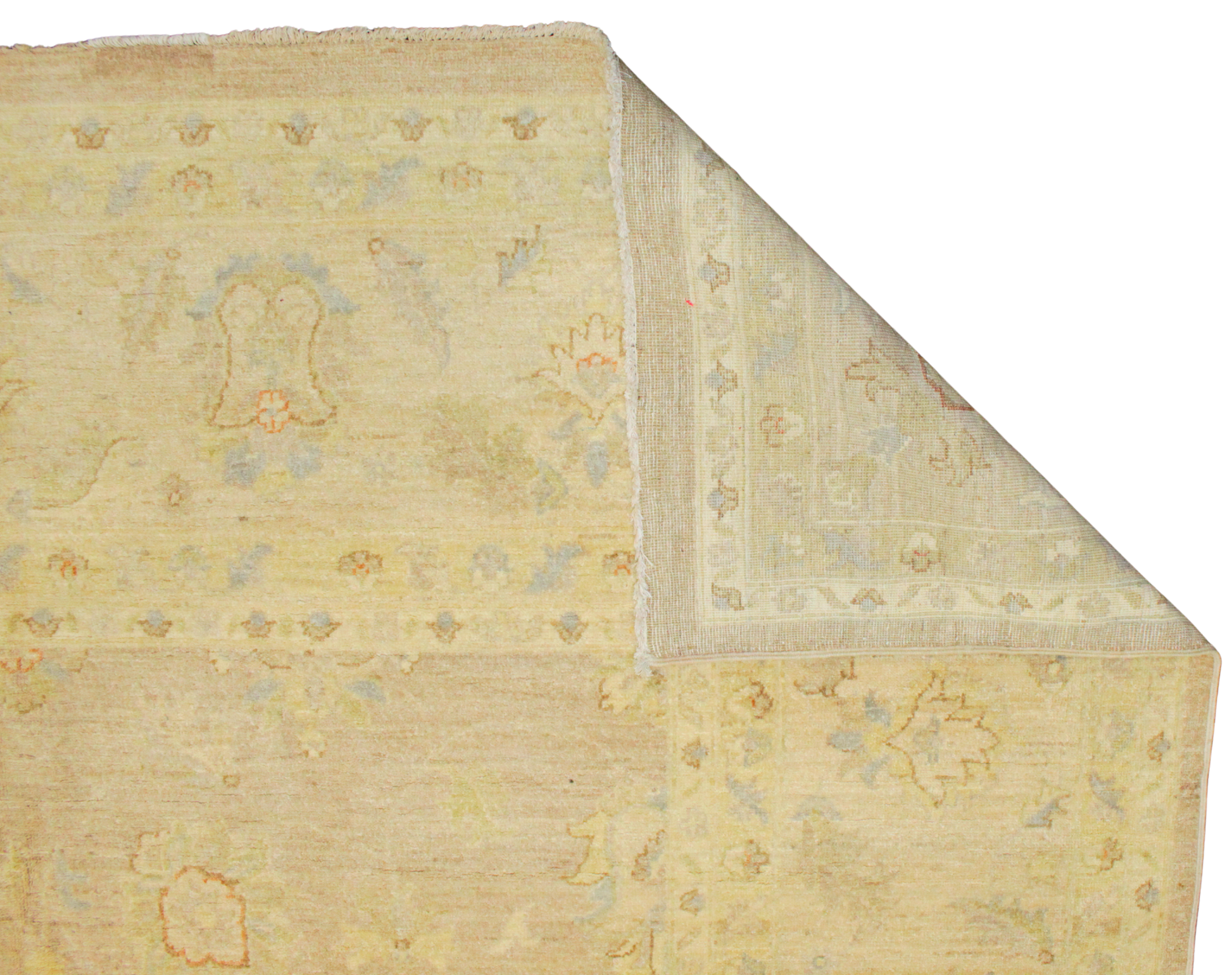 hand-knotted Afghan Oushak rug 11x14 wools