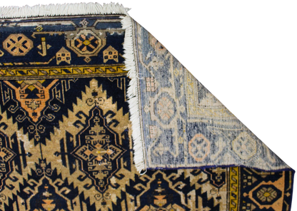 midnight indigo Persian rug for hallway or entry