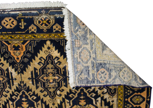 midnight indigo Persian rug for hallway or entry