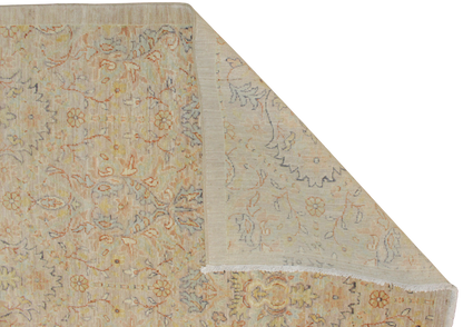 terracotta and sky blue rug