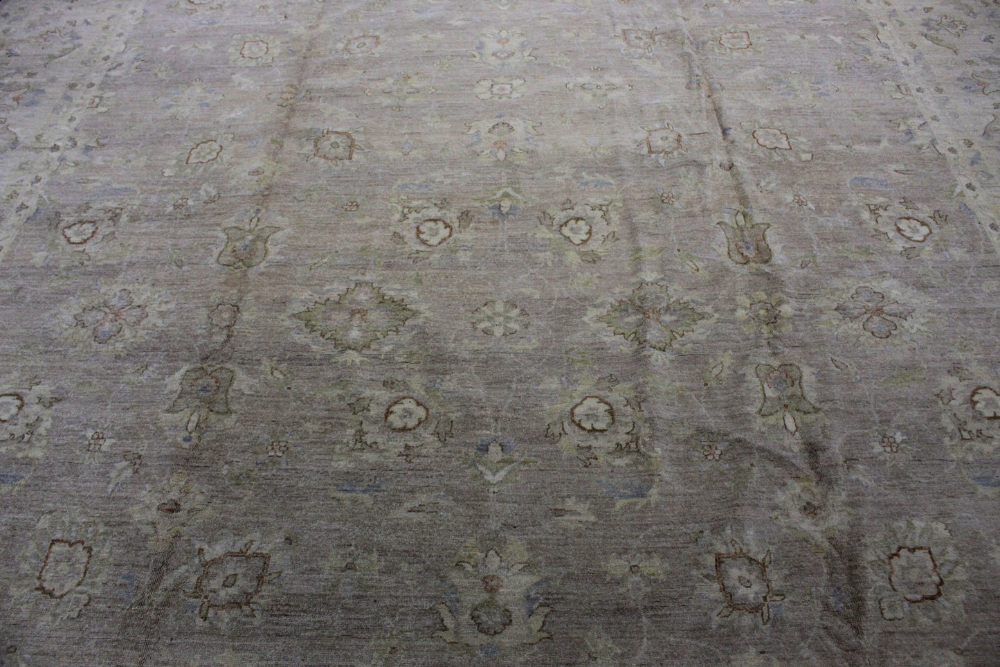 traditional Oushak rug with subtle allover design