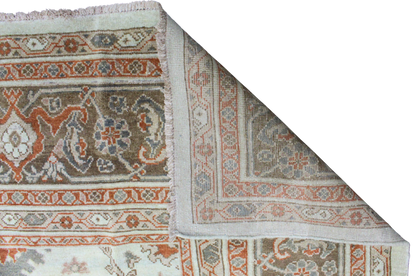 vintage Persian floral rug with boteh motifs